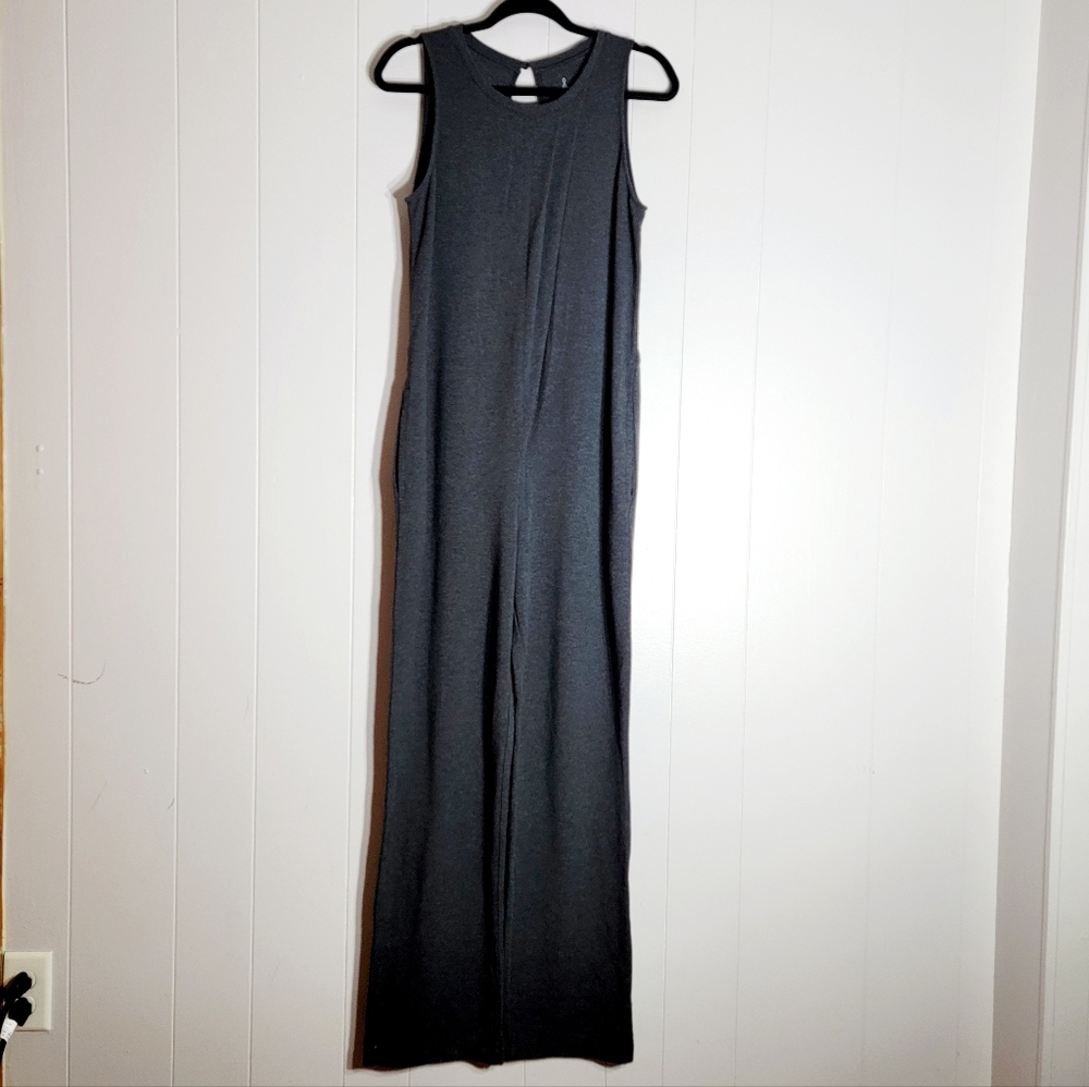 ❗️ 4/$25 Tantris Sleeveless Charcoal Gray Soft Knit Jumpsuit Small